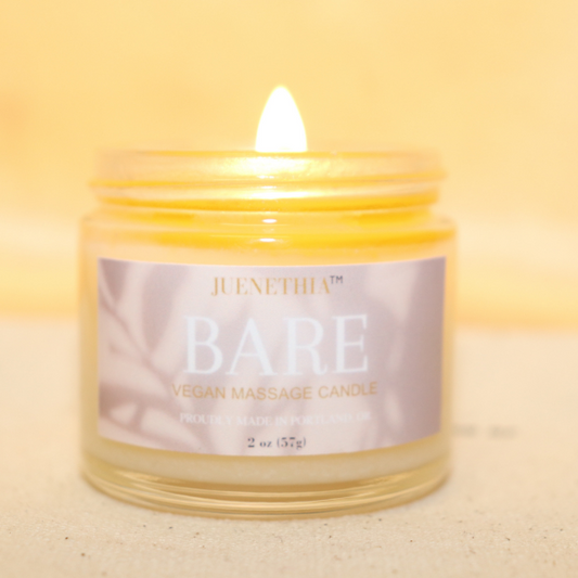 Bare Massage Candle: Pure, Unscented, and Skin-Nourishing