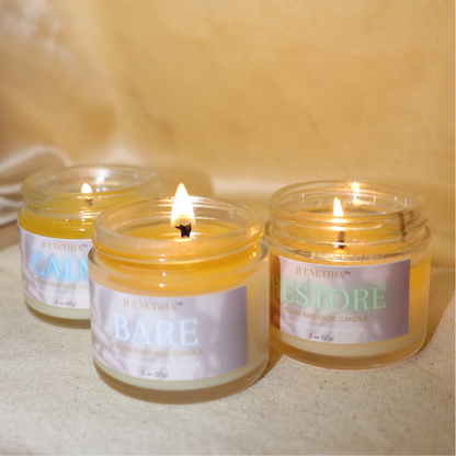 Bare Massage Candle: Pure, Unscented, and Skin-Nourishing